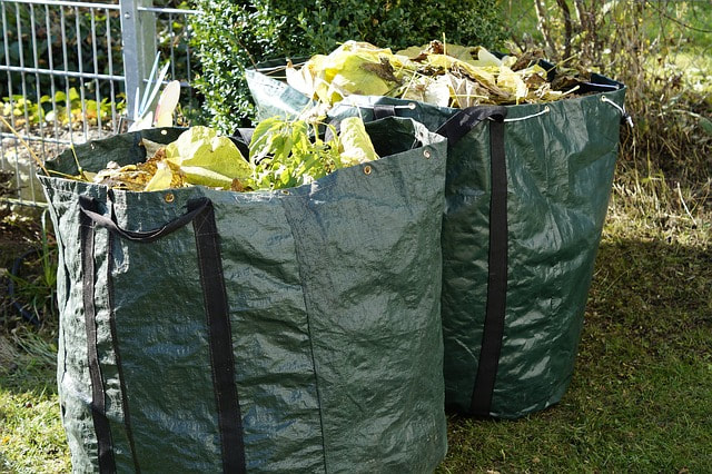 garden waste in bags
